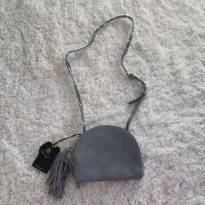 Grey cross body bag